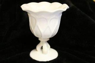 Vintage Westmoreland Milk Glass Doric Compote Candy Dish