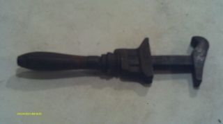 Vintage Antique 13 " Double Jaw Adjustable Pipe Monkey Railroad Wrench