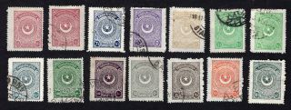 Turkey 1923 - 25 14 Stamps Mi 810,  812,  815 Very Fresh Mh/used Cv=218€