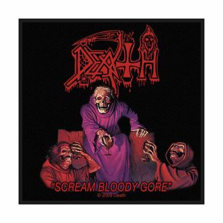Death - " Scream Bloody Gore " - Sew On Woven Patch