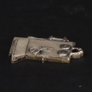 VTG Sterling Silver - CTO Antique Wall Phone Telephone Bracelet Charm - 2.  5g 2