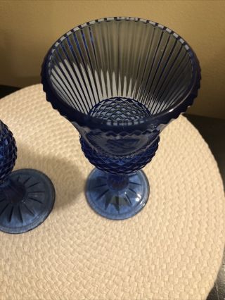 AVON blue goblets - Vintage - Cobalt Blue - George and Martha Washington 2