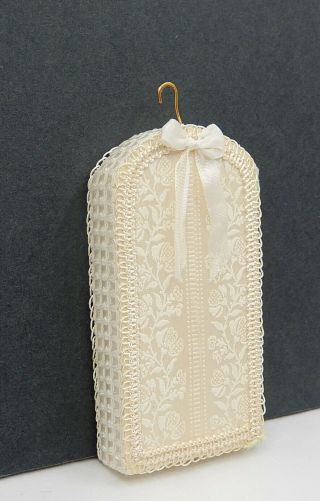 Vintage Hanging Garment Bag Artisan Dollhouse Miniature 1:12 2