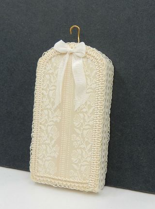 Vintage Hanging Garment Bag Artisan Dollhouse Miniature 1:12 3