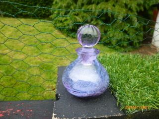 Collectable : Caithness : Rondo Perfume Bottle : Purple / Blue & White Speckles