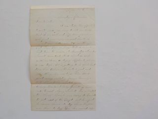 Civil War Letter 1864 Run Away To Canada Rid Of Draft Enlisting Antique 1 Paper