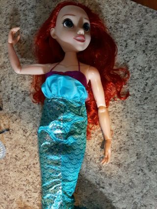 Disney Princess 32 " Playdate Ariel Doll Companion Friend Large Little Mermaid
