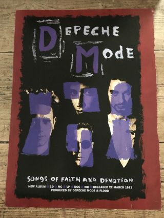 Mag Poster Advert Depeche Mode Songs Faith Devotion Allice In Chains