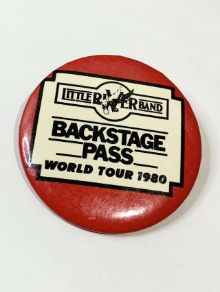 Little River Band 1980 Backstage Pass World Tour Pinback Button