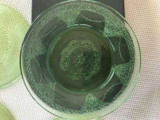 Federal Depression Glass Georgian Love Birds Green 6 " Salad/sherbet Plate