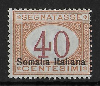 Somalia Italy 1920 Nh Segnatasse 40 C Sass 27 Cv €560