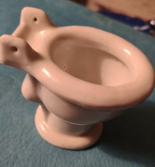 Vintage Porcelain Toilet 2 1/4 " Tall No Markings On It