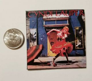 Miniature Record Album Barbie Gi Joe 1/6 Playscale Cyndi Lauper So Unusual