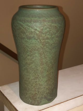 And 1907 Rookwood Pottery Vase; Unusual Mottled Matte Green Glaze