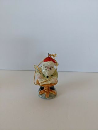 Vintage Santa Ornament Schmid Porcelain Ceramic Made In Japan Christmas