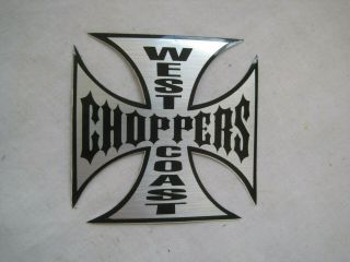 Decal Silver West Coast Chopper Sticker Vinyl Motorbike Wcc S - 2979