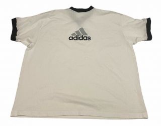 Vintage 90s Adidas Mens White Stripe Jersey Shirt Xl