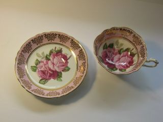 Paragon Fine Bone China Cup,  Saucer Cabbage Roses A4306