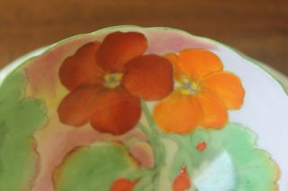 Paragon TRIO Geranium Pansy Flower handle teacup saucer plate star mark tea cup 3