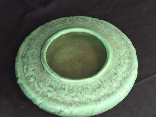 Teco Pottery Matte Green Arts & Crafts Bowl 136 Fritz Albert Design Antique