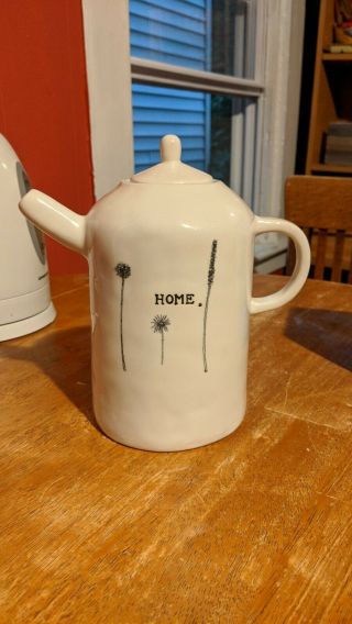 Rae Dunn Home Tall Teapot,  White