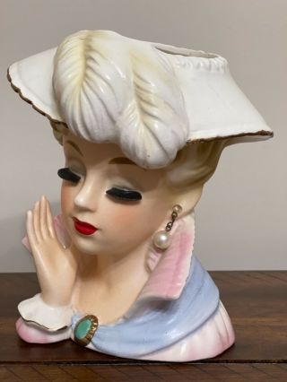 Lady Head Vase Extremely Hard To Find 5 1/2 Inch Made By M.  M.  G