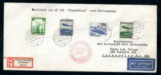 Germany - 1936 Zeppelin Registered Cover First North American Flight