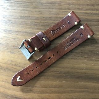 WATCHGECKO Vintage Italian Leather Watch Strap Brown 18mm MADE IN ITALY Handmade 3