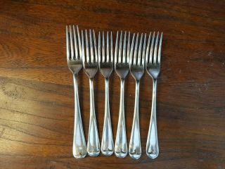 Vintage Matched Set (5,  1) Old English Pattern Silver Plated Dessert Forks