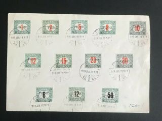 Sc15 Fiumi 1918 Philatelic Cover With Overprinted Hungarian Postage Due Stamps