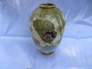 Turn Teplitz Austria Amphora Art Nouveau Vase With Lady Portrait