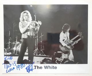 The White Promotional B&w 8x10 Photo Autographed By Michael White Led Zeppelin