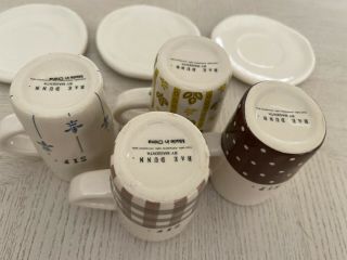 Rae Dunn Vintage Boutique Espresso Sip Cups Mugs Set Of 4 6