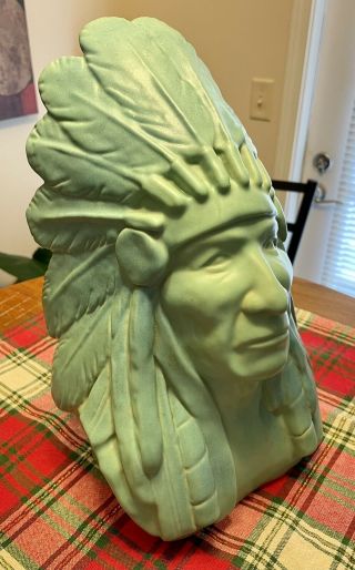 Van Briggle Pottery 1979 Limited Ed.  Native Amer Indian Bust Chief Two Moons 69