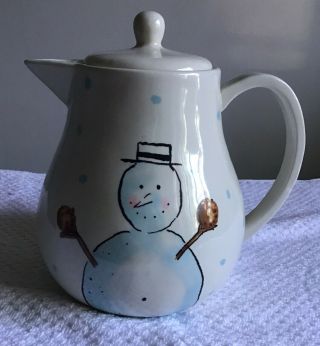 Magenta Rae Dunn M Snowman Let It Snow Cocoa/teapot Vhtf Read