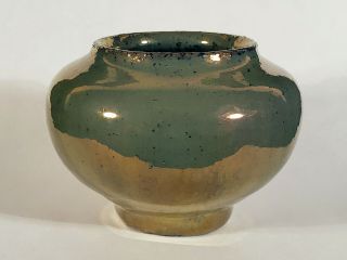 Fine Vintage Pewabic Detroit Michigan Iridescent Glaze Art Pottery Cabinet Vase