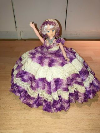 Vintage Crocheted Doll/toilet Paper Cover