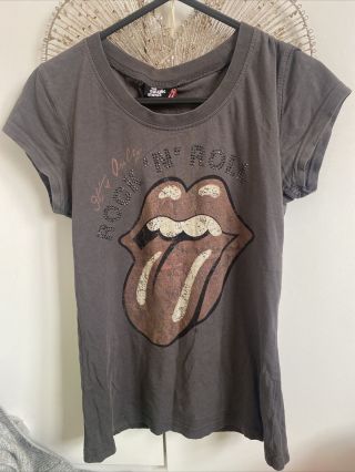 Grey Rolling Stones Size Small ‘it’s Only Rock And Roll’ Vintage T - Shirt