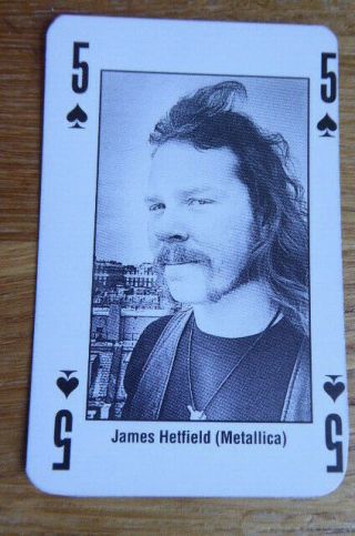 James Hetfield Metallica Single Card Kerrang The King Of Metal 1990 