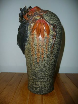Ephraim Pottery,  Experimental,  Rare,  Bat Crackle Vase,  Great Collectible 2