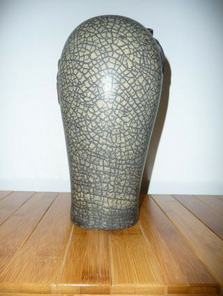 Ephraim Pottery,  Experimental,  Rare,  Bat Crackle Vase,  Great Collectible 3