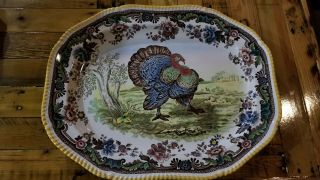 Spode Woodland Oval Turkey Platter 22 1/2 "