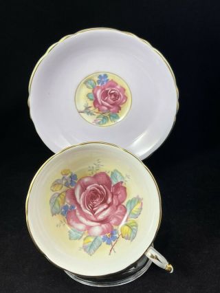 Scarce Paragon Lilac Floating Rose Cup & Saucer