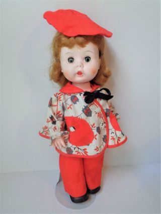 1955 Arranbee R&b Littlest Angel Walker Doll In Artist Outfit 056