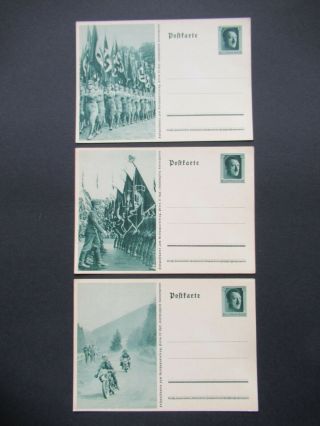 Three Unwritten Postcards Germany Deutschland 3rd Reich B331.  16 Start 0.  99$