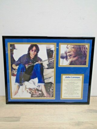 John Lennon The Beatles Framed Photo Prints & Discography