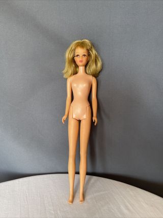 Mattel Barbie Francie Doll 1965 Blonde Brown Eyes & Rooted Eyelashes