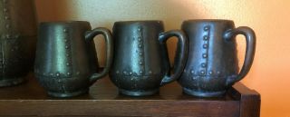 Clewell Copper Clad Pitcher and Six Mugs Set Arts and Crafts 3