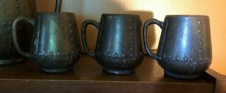 Clewell Copper Clad Pitcher and Six Mugs Set Arts and Crafts 6