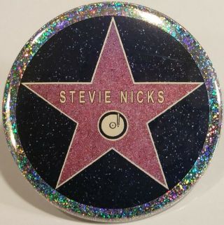 Stevie Nicks Pin Button Hollywood Walk Of Fame Star Holographic Fleetwood Mac